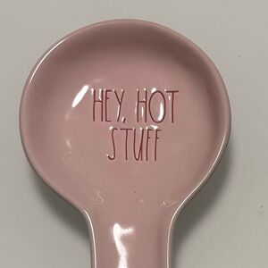 HTF Rae Dunn Blush ‘Hey Hot Stuff’ Valentines Day Spoon Rest NWT